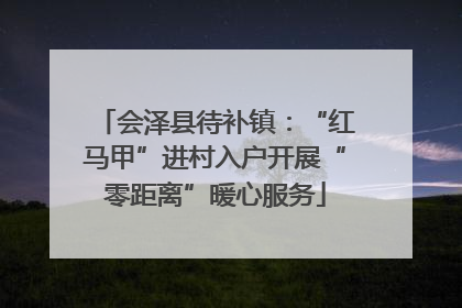 会泽县待补镇：“红马甲”进村入户开展“零距离”暖心服务