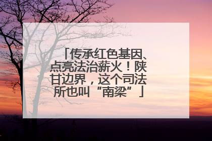传承红色基因、点亮法治薪火！陕甘边界，这个司法所也叫“南梁”