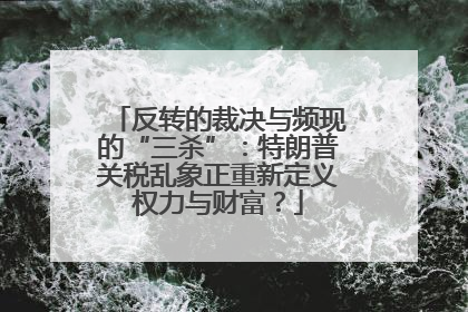 反转的裁决与频现的“三杀”：特朗普关税乱象正重新定义权力与财富？
