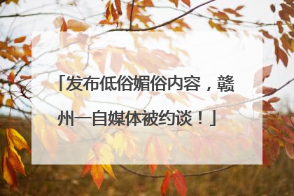发布低俗媚俗内容，赣州一自媒体被约谈！