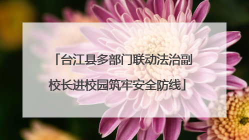台江县多部门联动法治副校长进校园筑牢安全防线