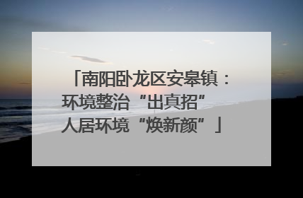 南阳卧龙区安皋镇：环境整治“出真招” 人居环境“焕新颜”