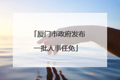 厦门市政府发布一批人事任免