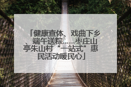 健康查体、戏曲下乡、端午送粽……枣庄山亭朱山村“一站式”惠民活动暖民心