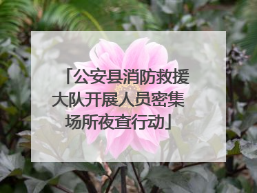 公安县消防救援大队开展人员密集场所夜查行动