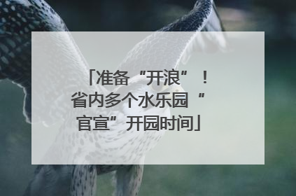 准备“开浪”！省内多个水乐园“官宣”开园时间