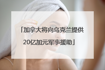 加拿大将向乌克兰提供20亿加元军事援助