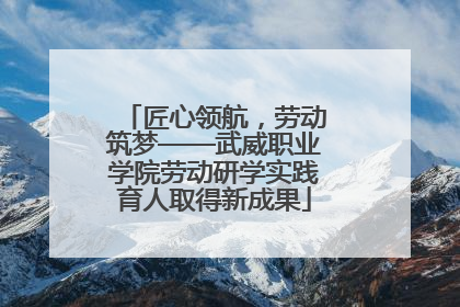 匠心领航，劳动筑梦——武威职业学院劳动研学实践育人取得新成果