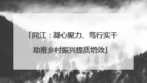 同江：凝心聚力、笃行实干 助推乡村振兴提质增效
