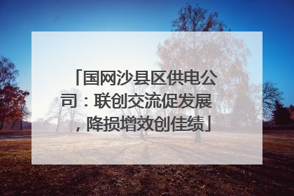 国网沙县区供电公司：联创交流促发展，降损增效创佳绩