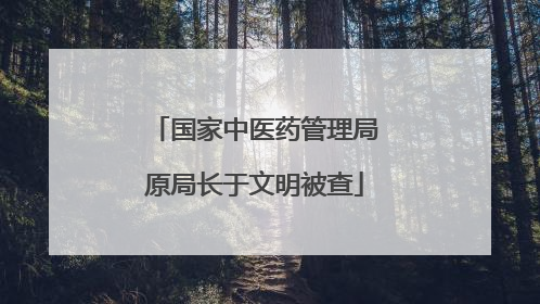 国家中医药管理局原局长于文明被查
