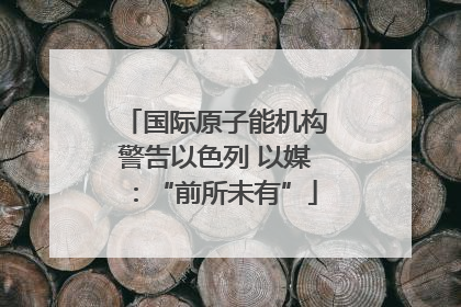 国际原子能机构警告以色列 以媒：“前所未有”