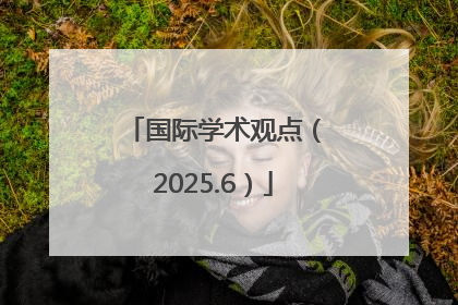 国际学术观点（2025.6）