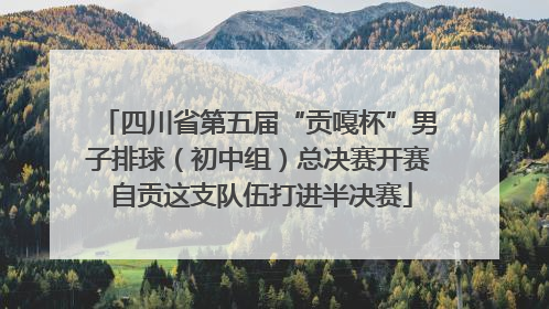 四川省第五届“贡嘎杯”男子排球（初中组）总决赛开赛 自贡这支队伍打进半决赛