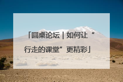 圆桌论坛｜如何让“行走的课堂”更精彩