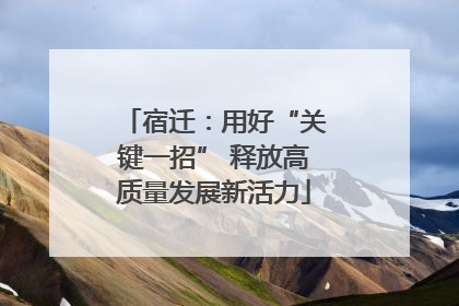宿迁：用好“关键一招” 释放高质量发展新活力
