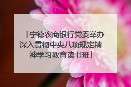 宁德农商银行党委举办深入贯彻中央八项规定精神学习教育读书班