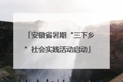 安徽省暑期“三下乡”社会实践活动启动