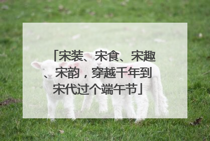 宋装、宋食、宋趣、宋韵，穿越千年到宋代过个端午节