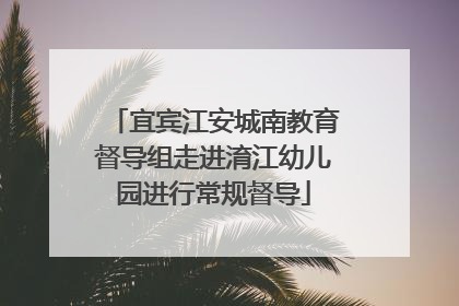 宜宾江安城南教育督导组走进淯江幼儿园进行常规督导