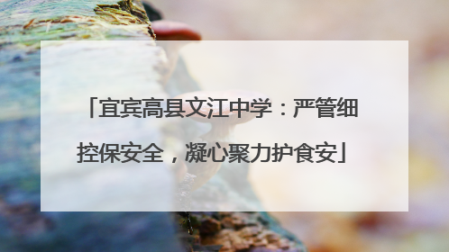 宜宾高县文江中学：严管细控保安全，凝心聚力护食安