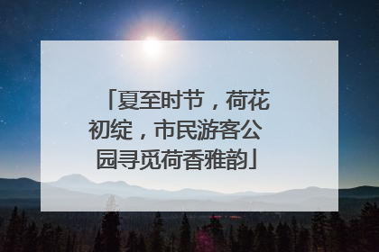 夏至时节，荷花初绽，市民游客公园寻觅荷香雅韵
