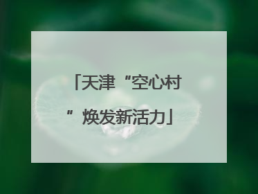 天津“空心村”焕发新活力