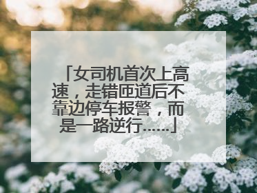女司机首次上高速，走错匝道后不靠边停车报警，而是一路逆行……
