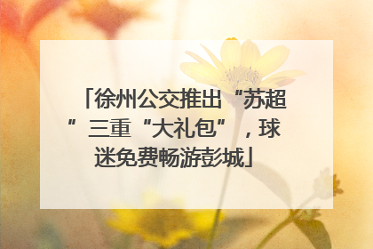 徐州公交推出“苏超”三重“大礼包”，球迷免费畅游彭城