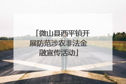 微山县西平镇开展防范涉农非法金融宣传活动