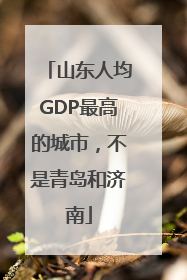 山东人均GDP最高的城市，不是青岛和济南