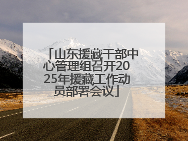 山东援藏干部中心管理组召开2025年援藏工作动员部署会议