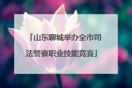 山东聊城举办全市司法警察职业技能竞赛