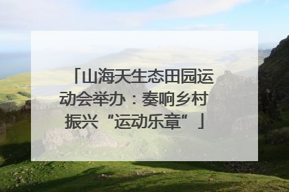 山海天生态田园运动会举办：奏响乡村振兴“运动乐章”