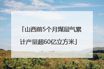 山西前5个月煤层气累计产量超60亿立方米