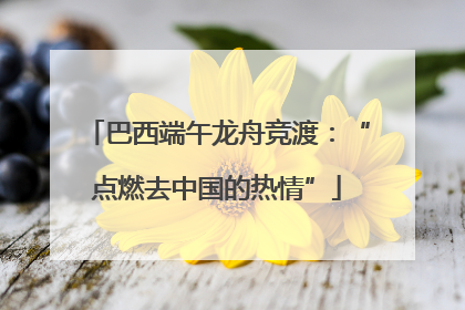 巴西端午龙舟竞渡：“点燃去中国的热情”