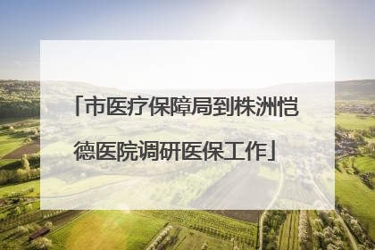 市医疗保障局到株洲恺德医院调研医保工作
