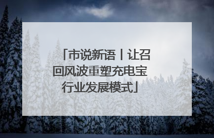市说新语丨让召回风波重塑充电宝行业发展模式