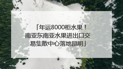 年运8000柜水果！南亚东南亚水果进出口交易集散中心落地昆明
