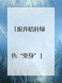 废弃秸秆绿色“变身”