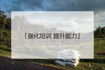 强化培训 提升能力