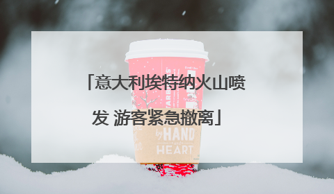 意大利埃特纳火山喷发 游客紧急撤离