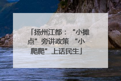 扬州江都：“小摊点”旁讲政策 “小爬爬”上话民生