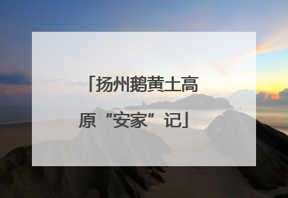 扬州鹅黄土高原“安家”记
