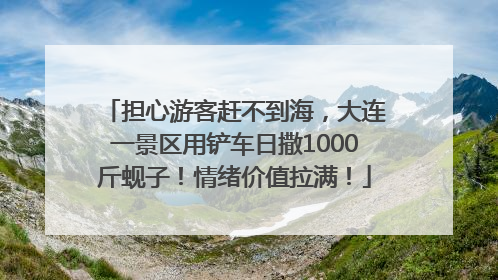 担心游客赶不到海，大连一景区用铲车日撒1000斤蚬子！情绪价值拉满！