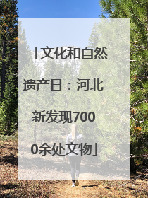 文化和自然遗产日：河北新发现7000余处文物