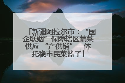 新疆阿拉尔市：“国企联姻”保障辖区蔬菜供应 “产供销”一体托稳市民菜篮子