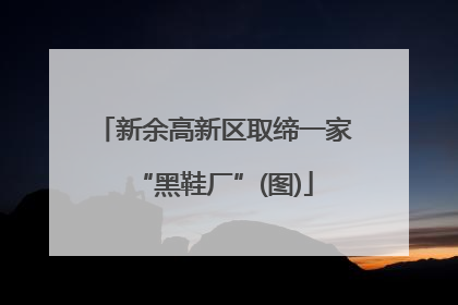 新余高新区取缔一家“黑鞋厂”(图)