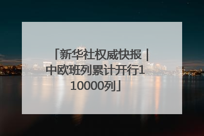 新华社权威快报｜中欧班列累计开行110000列