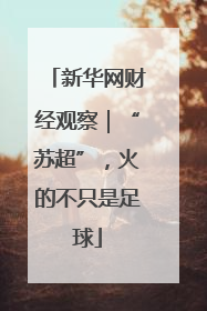 新华网财经观察｜“苏超”，火的不只是足球